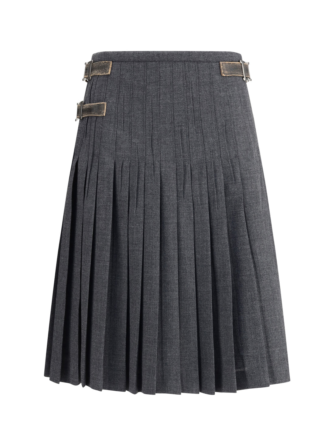 PRADA 40 pleated skirt in kid mohair