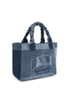 medium trapeze denim shopper