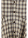 check flannel peplum shirt