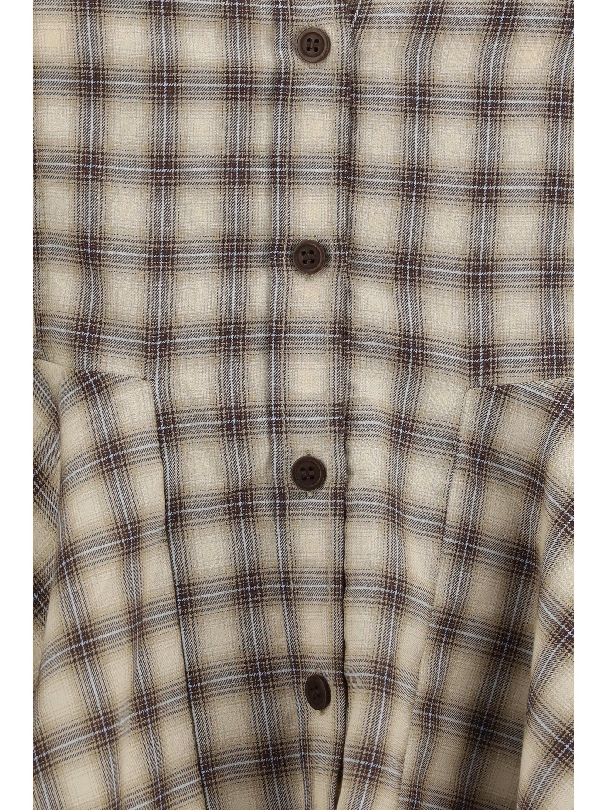check flannel peplum shirt