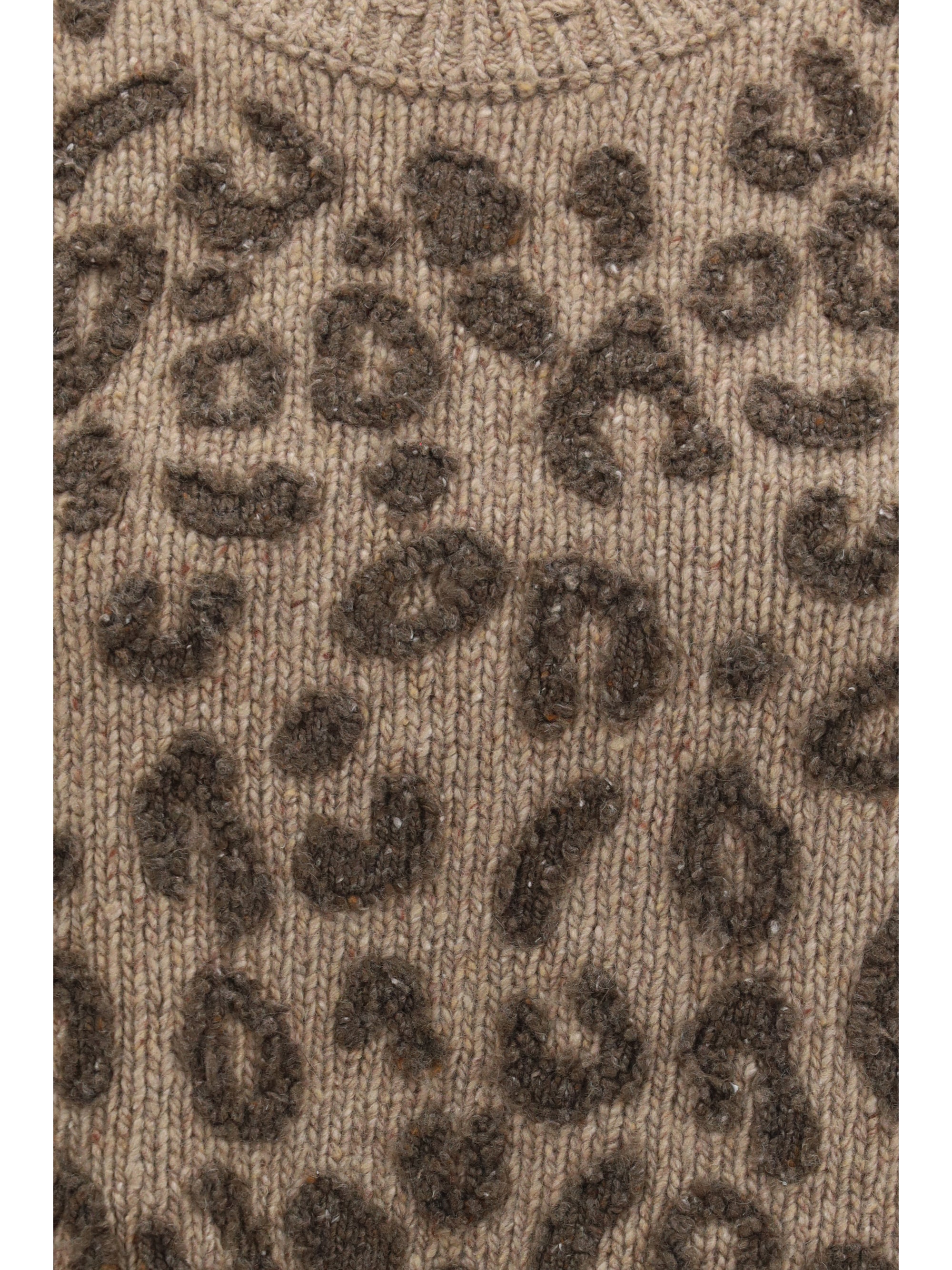 animal-print cashmere vest