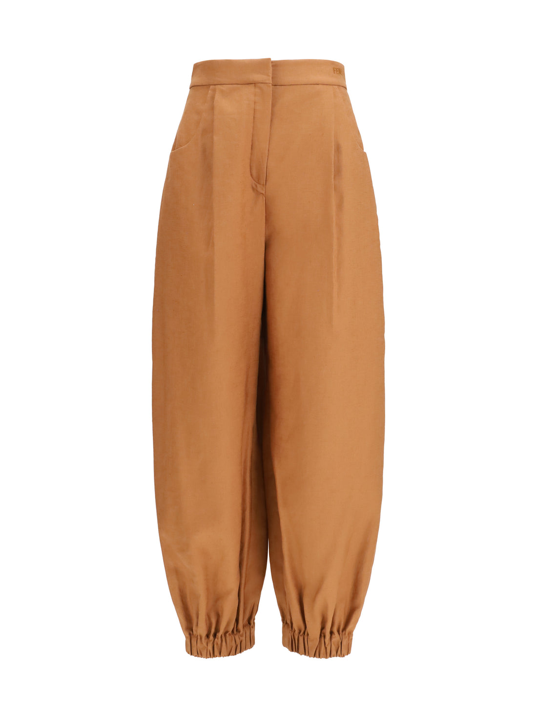 FENDI 38 cotton and linen balloon pants