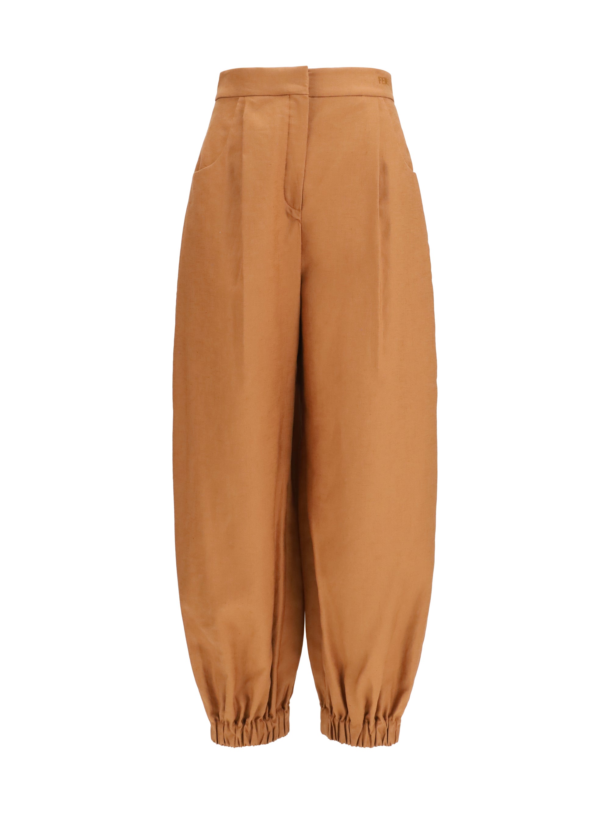 cotton and linen balloon pants