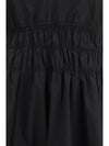 shirred v-neck dress