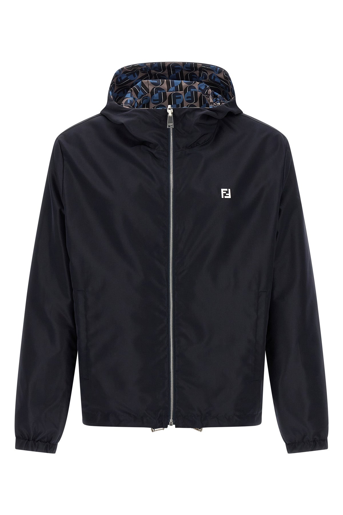 reversible windbreaker in technical fabric