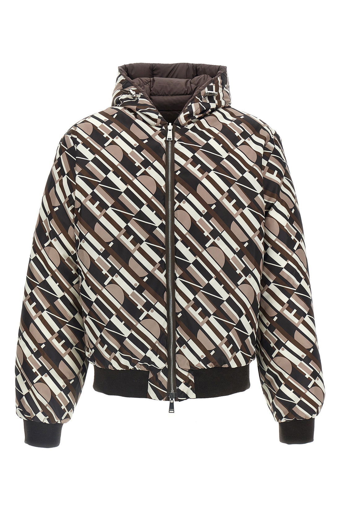 FENDI 52 reversible quilted nylon down jacket