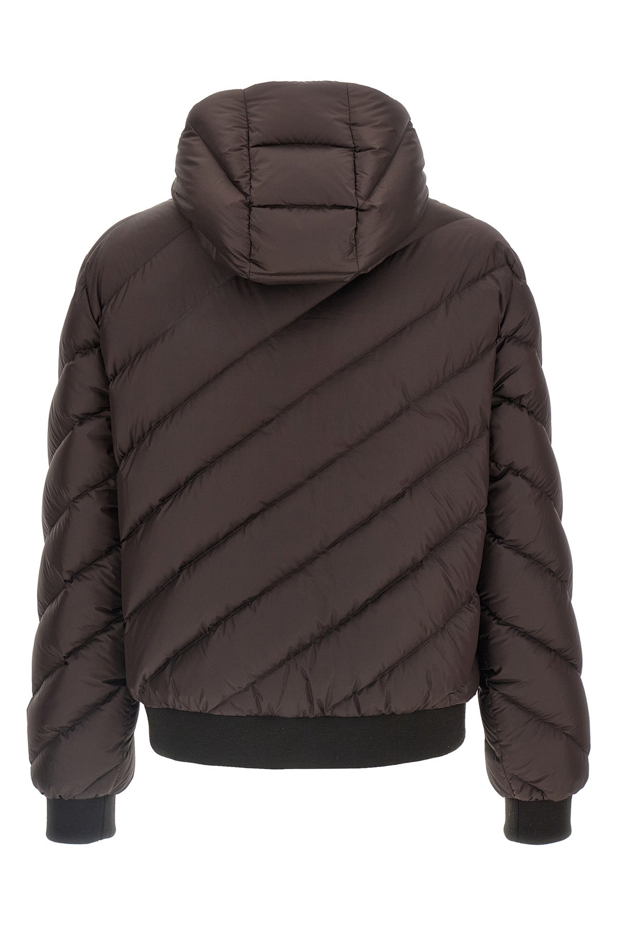 reversible quilted nylon down jacket