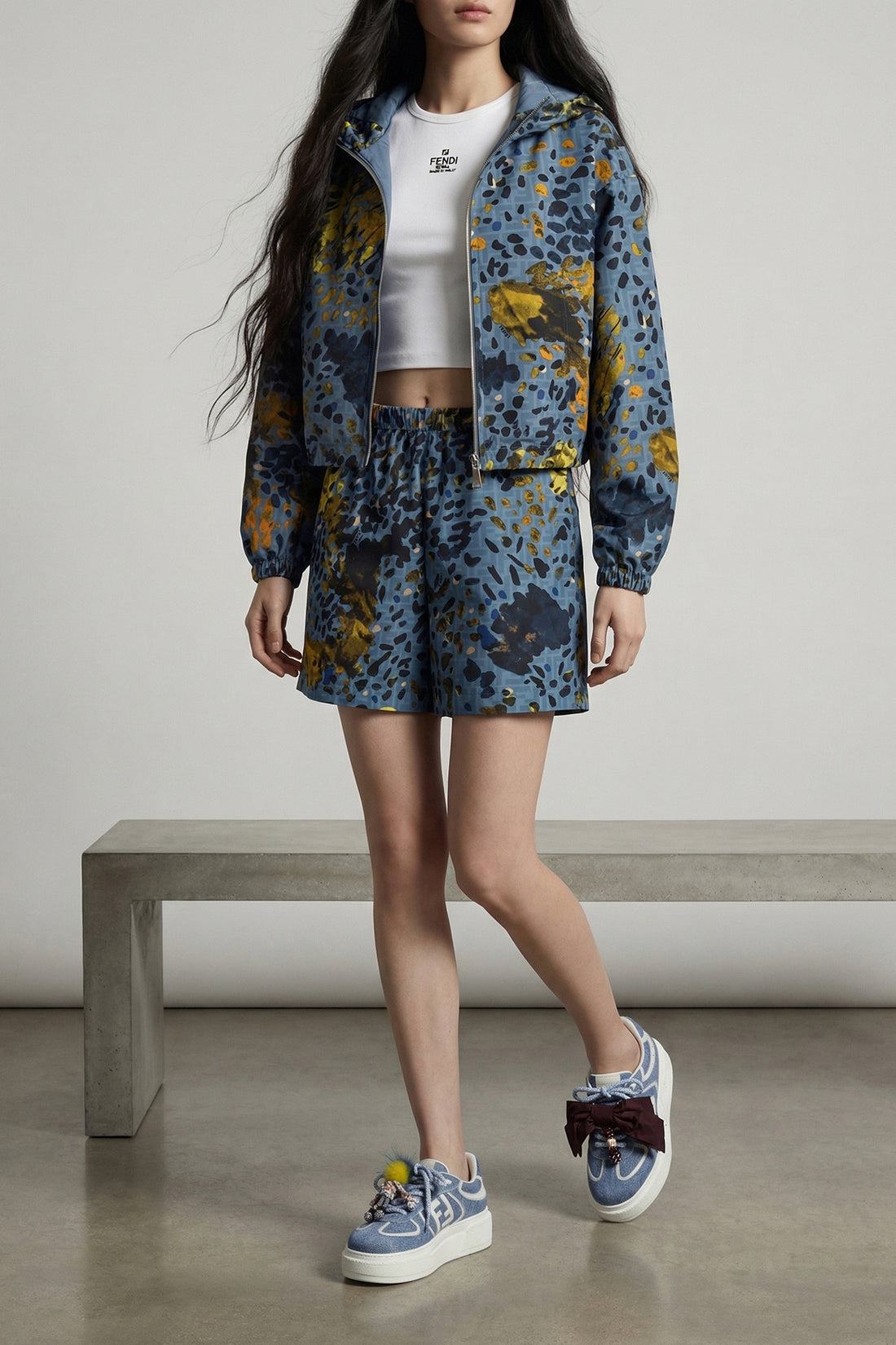 FENDI M ff nylon shorts
