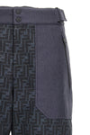 water-repellent denim-effect jacquard ff technical fabric ski pant