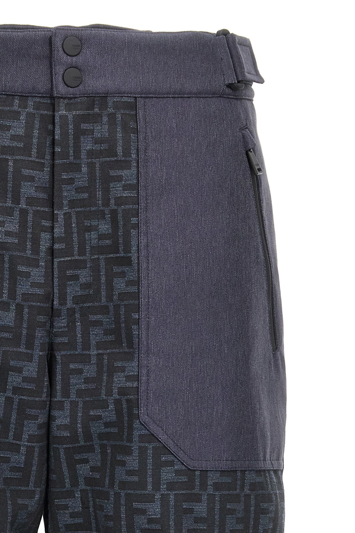 water-repellent denim-effect jacquard ff technical fabric ski pant