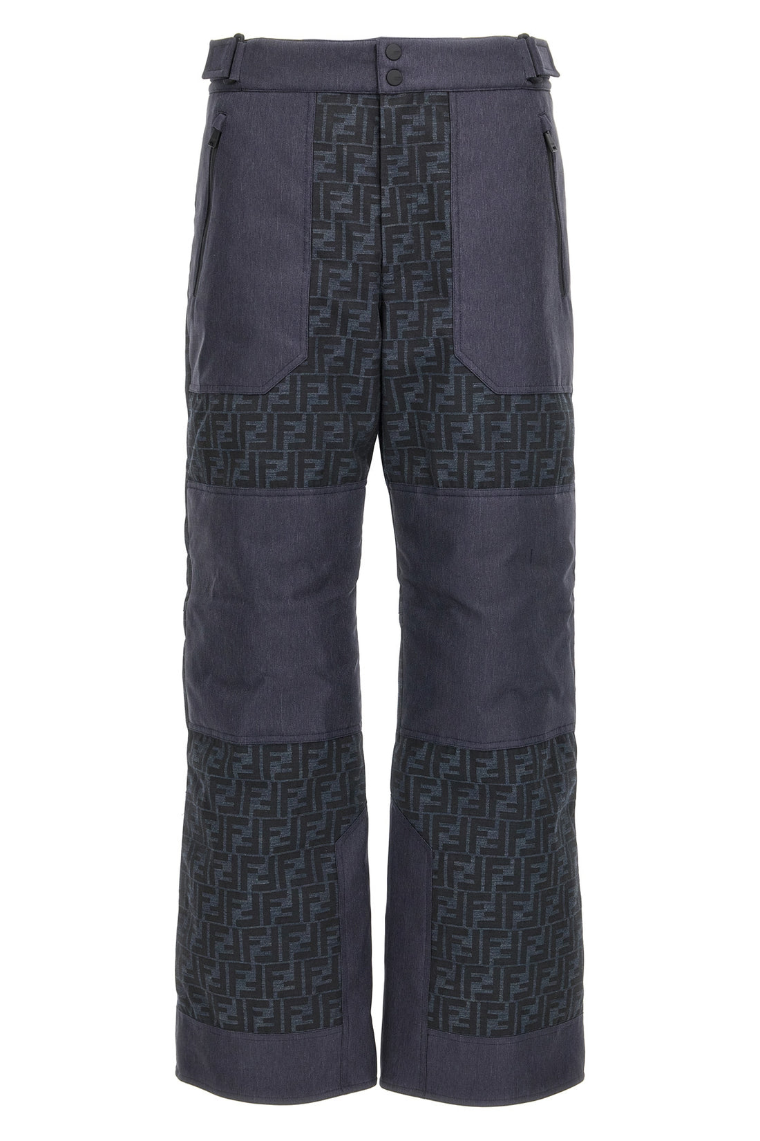 FENDI 48 water-repellent denim-effect jacquard ff technical fabric ski pant