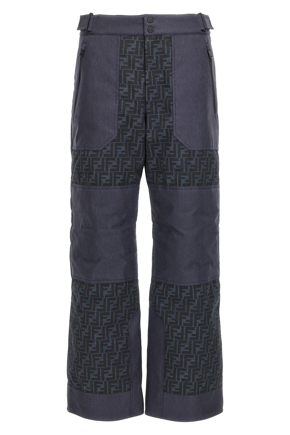 water-repellent denim-effect jacquard ff technical fabric ski pant