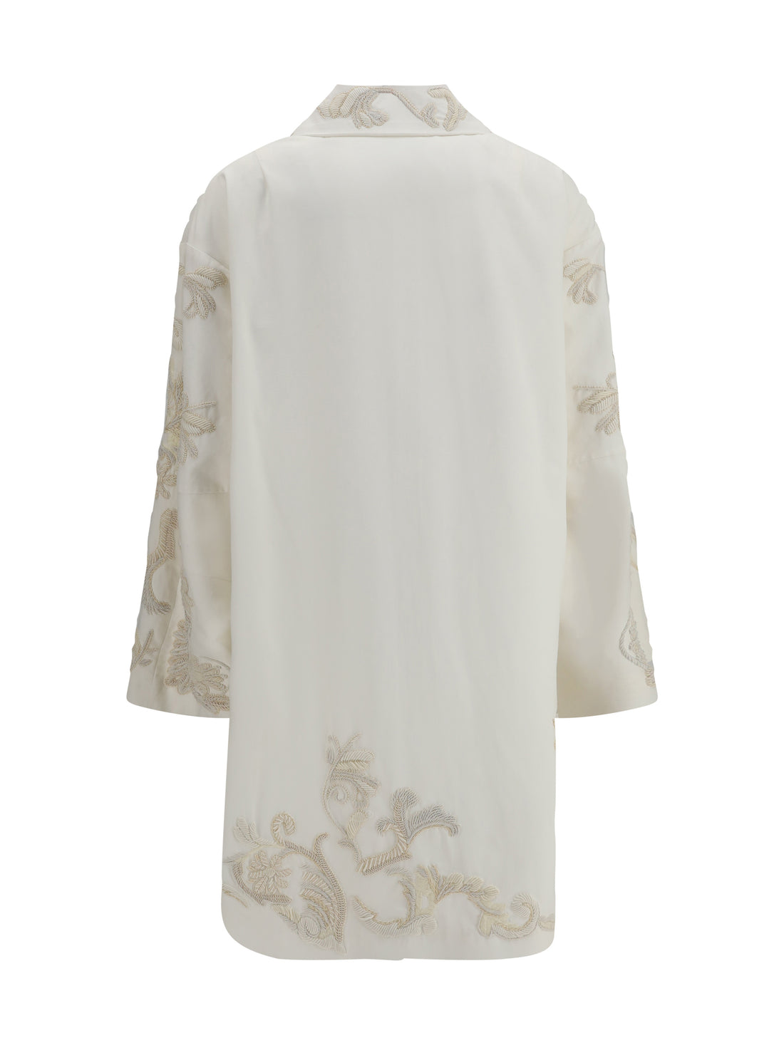 DRIES VAN NOTEN M embroidered a-line coat 