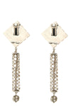 hard plastic earrings embellished