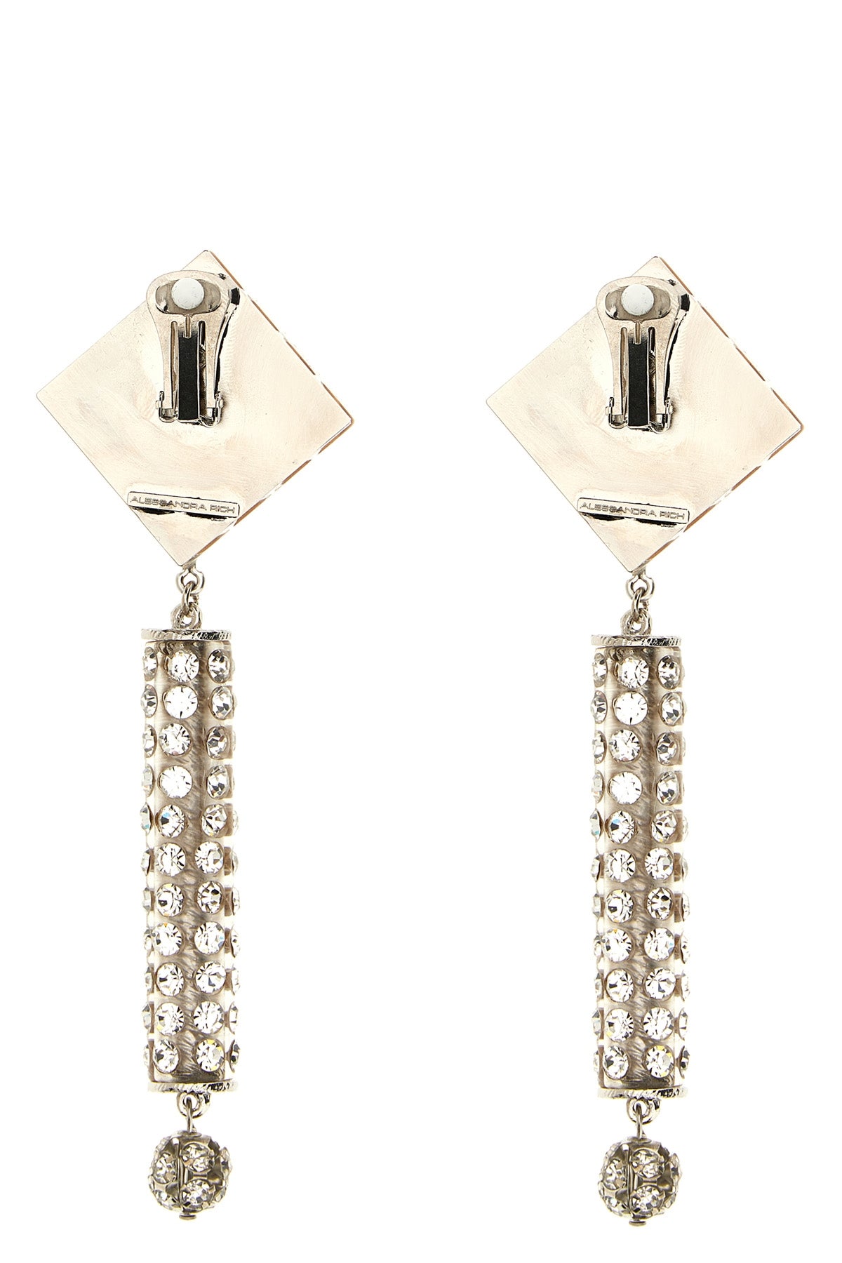 hard plastic earrings embellished