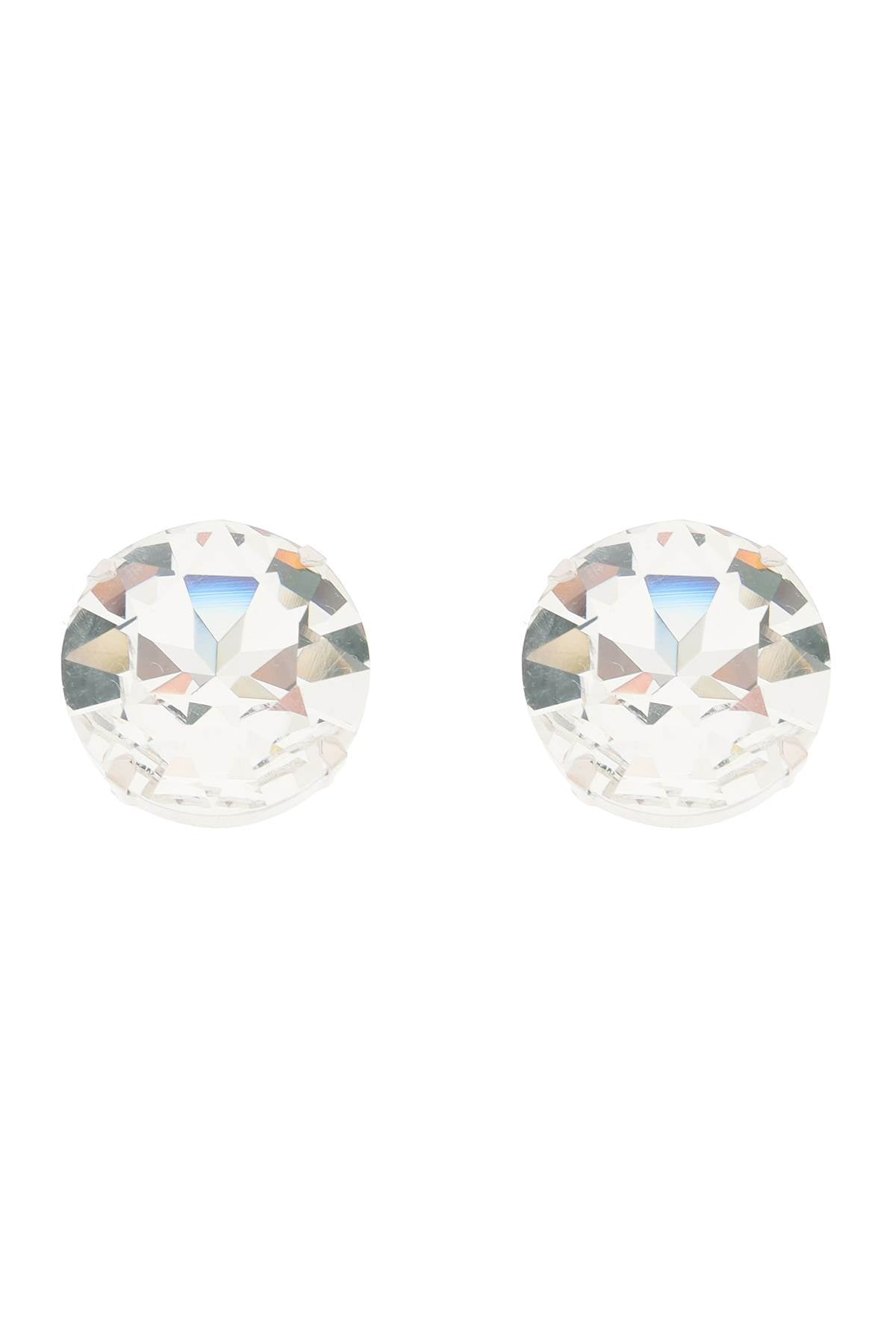 large crystal clip-on earrings