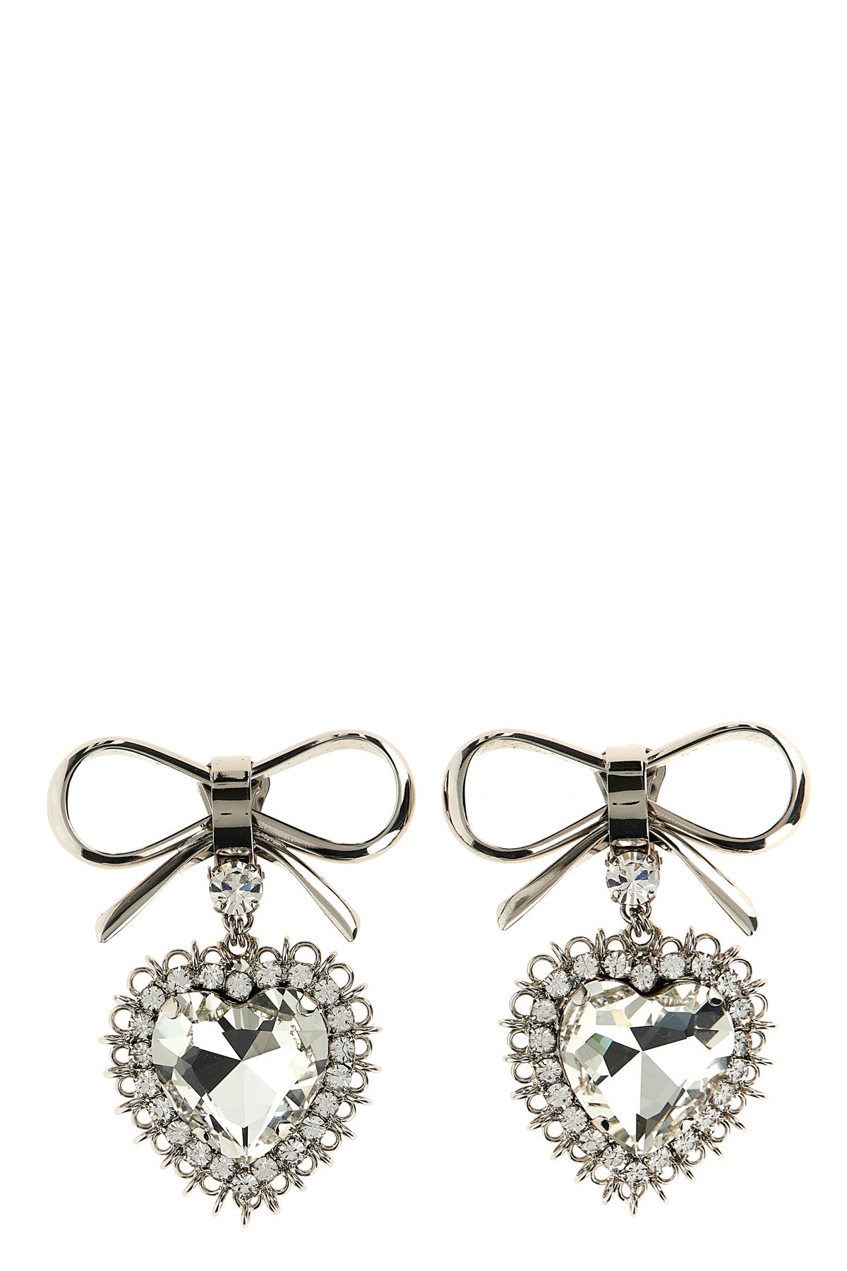 metal bow earrings