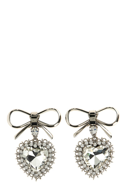 metal bow earrings