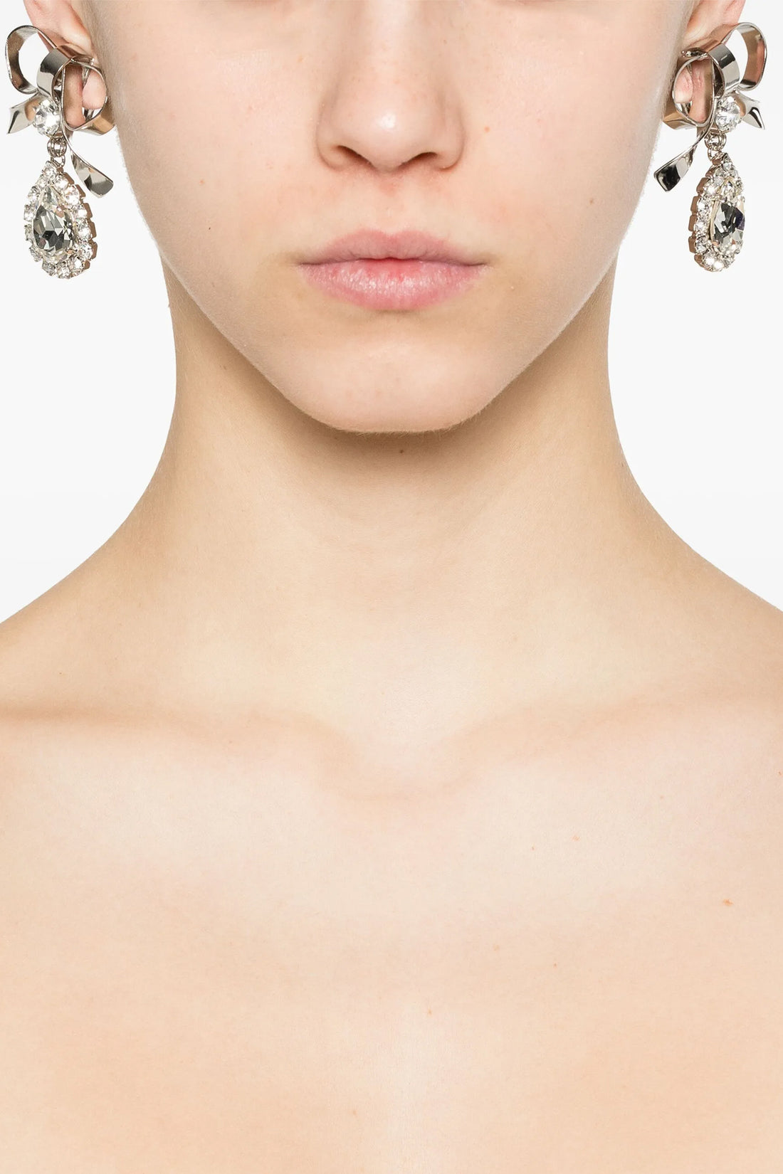 ALESSANDRA RICH OS metal bow earrings