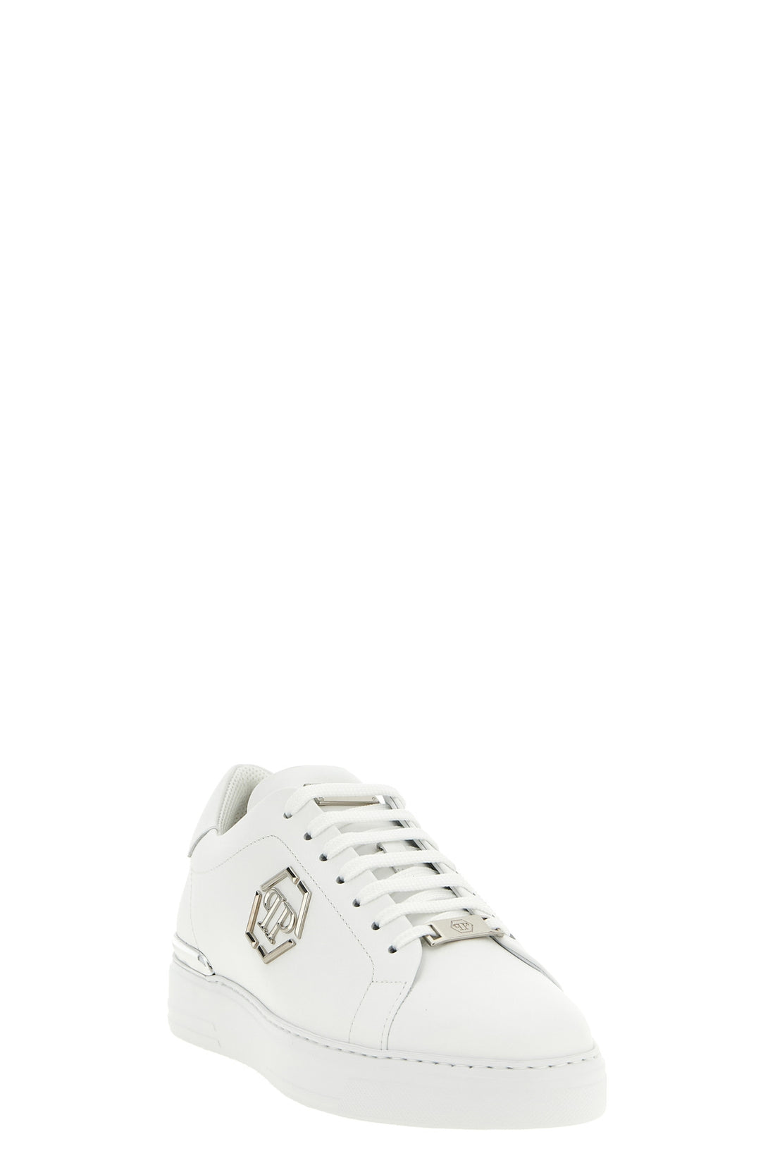 PHILIPP PLEIN 40 hexagon leather sneakers
