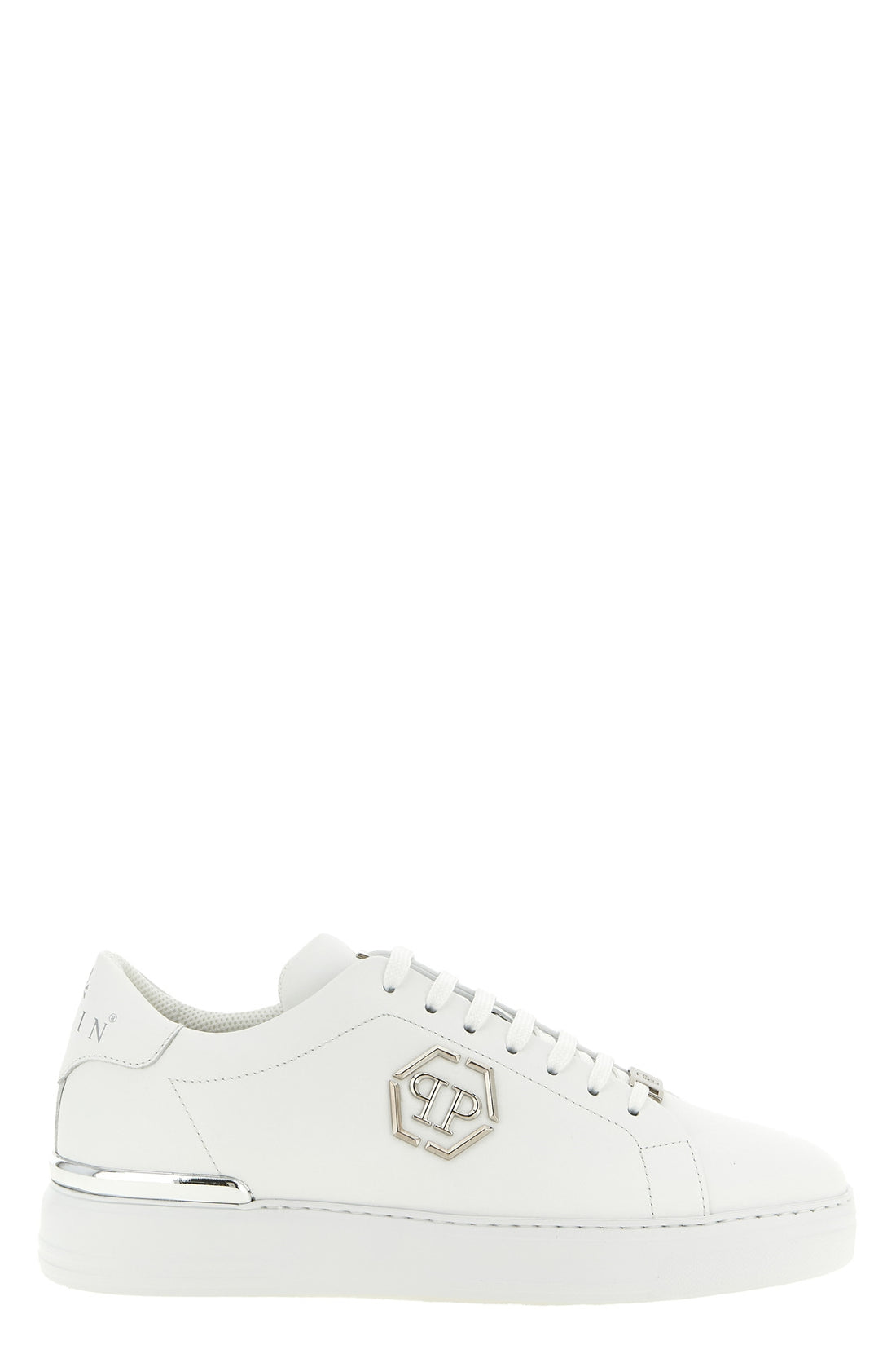 PHILIPP PLEIN 40 hexagon leather sneakers