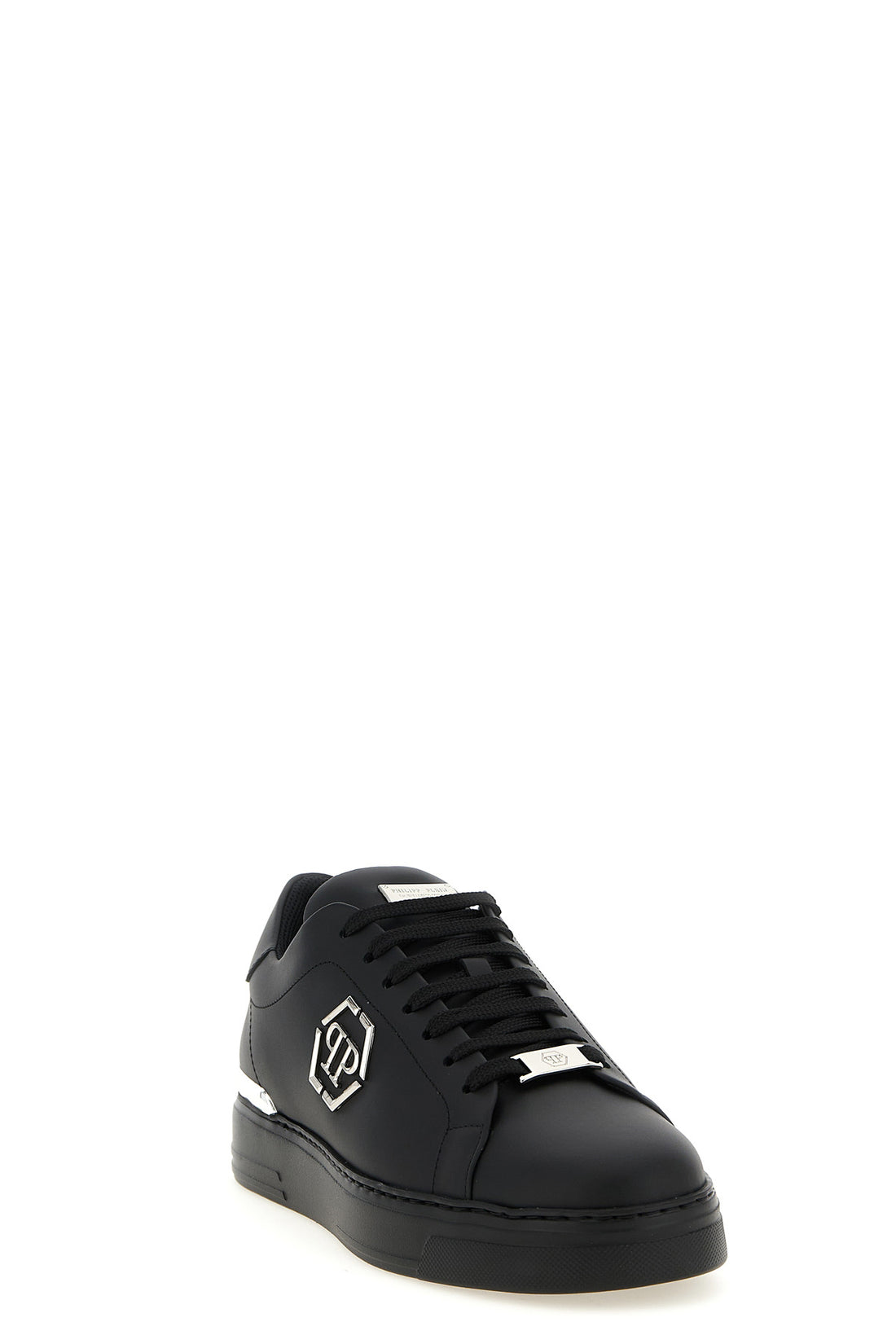 PHILIPP PLEIN 40 hexagon leather sneakers