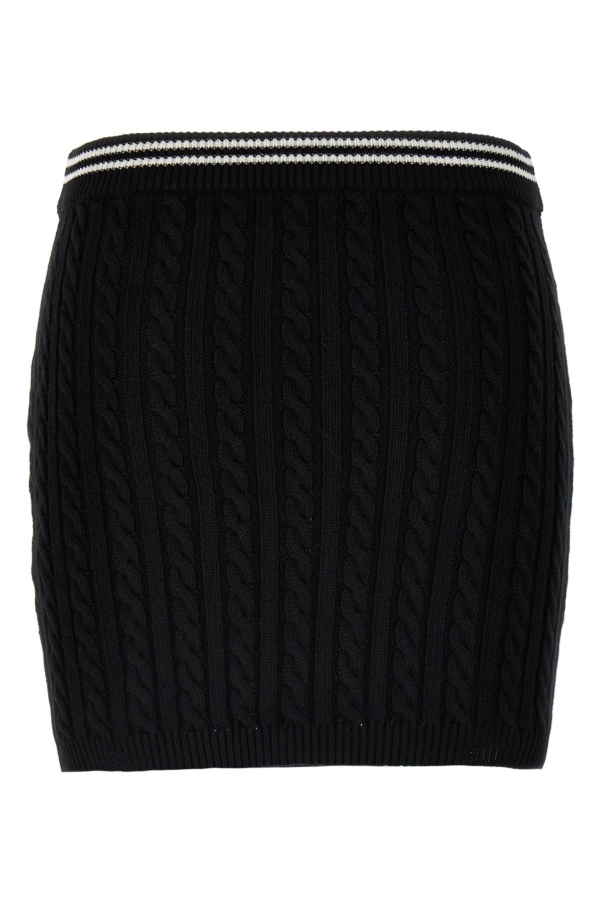 braided cotton mini skirt