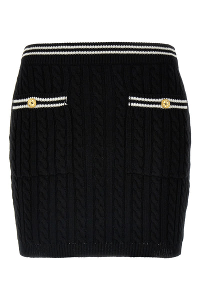 braided cotton mini skirt