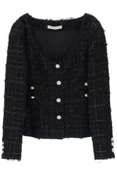 tweed jacket with sequins embell