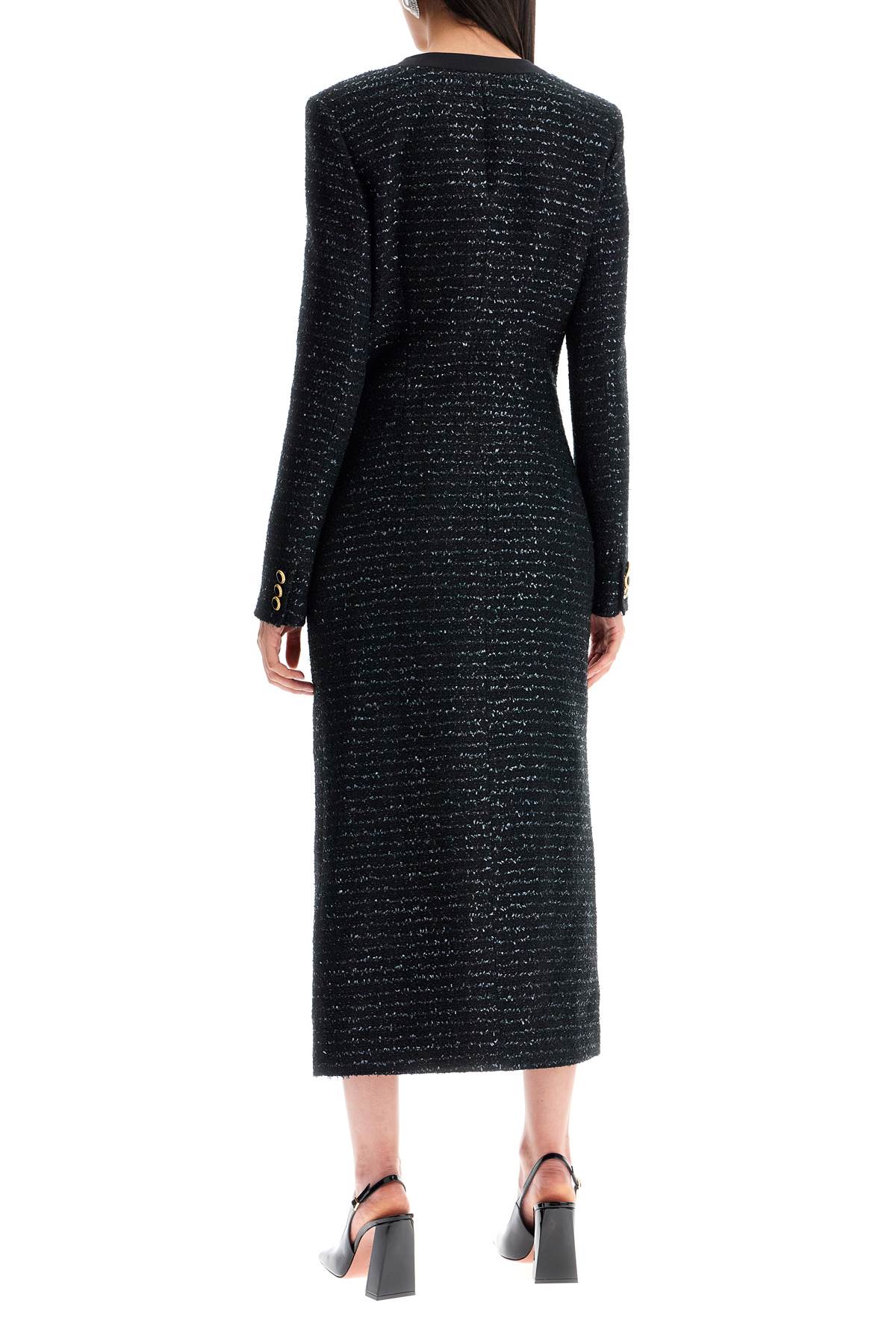 midi tweed dress with sequins