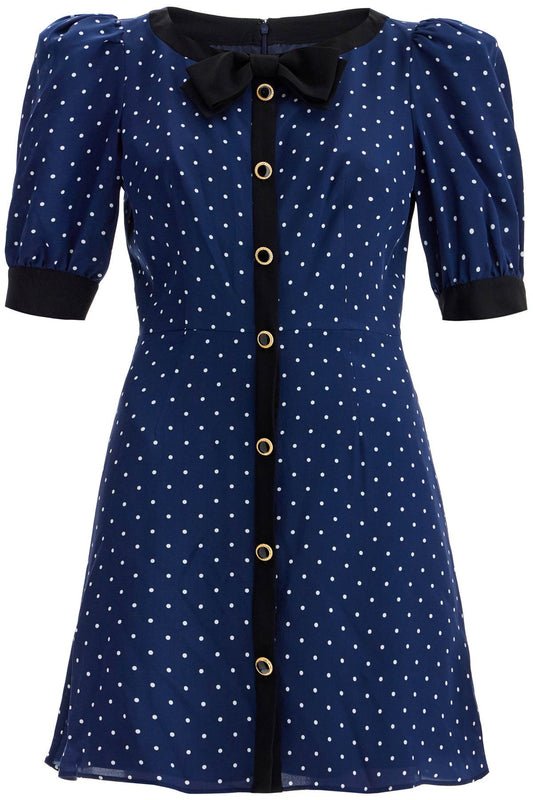 'silk polka dot mini dress