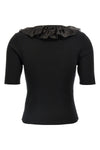t-shirt in stretch wool and cashmere blend