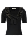 t-shirt in stretch wool and cashmere blend