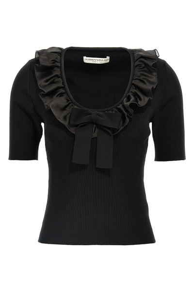 t-shirt in stretch wool and cashmere blend