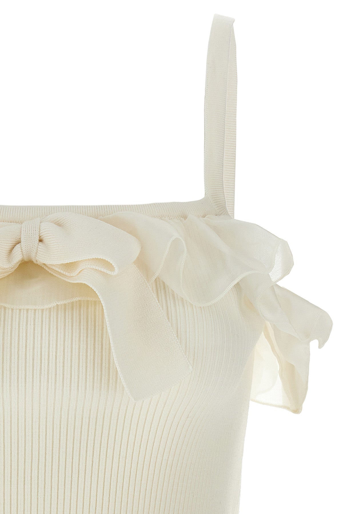 ribbed stretch wool and cashmere blend top