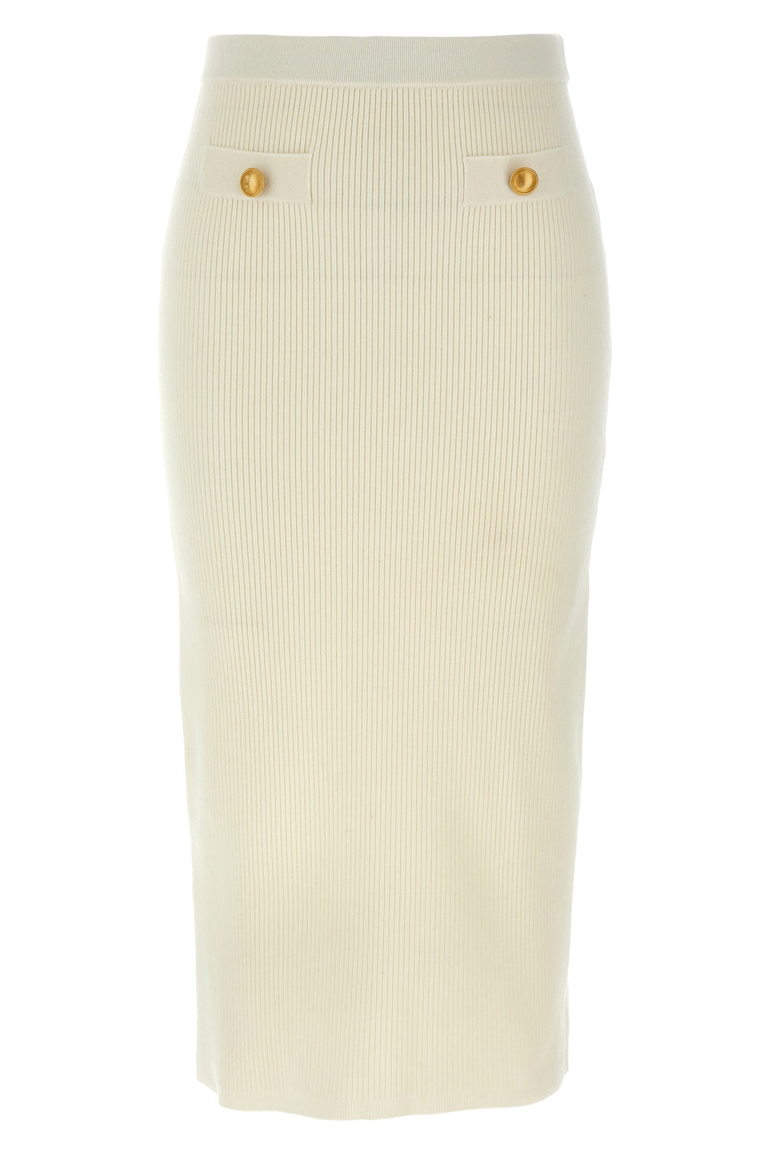 ALESSANDRA RICH 42 midi skirt in ribbed stretch wool and cashmere blend