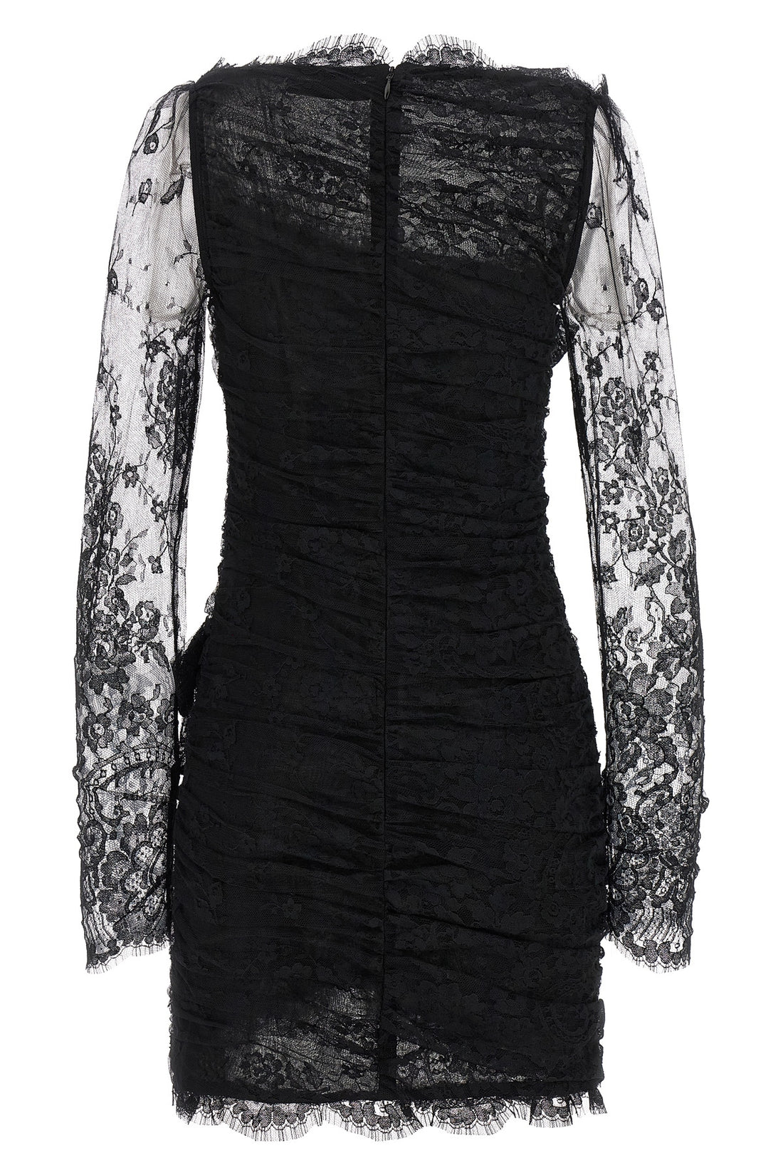 ALESSANDRA RICH 40 draped lace mini dress