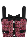 wool blend tweed top
