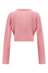 carded mohair cardigan in alpaca and wool blend