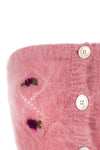 sleeveless band top in carded mohair wool