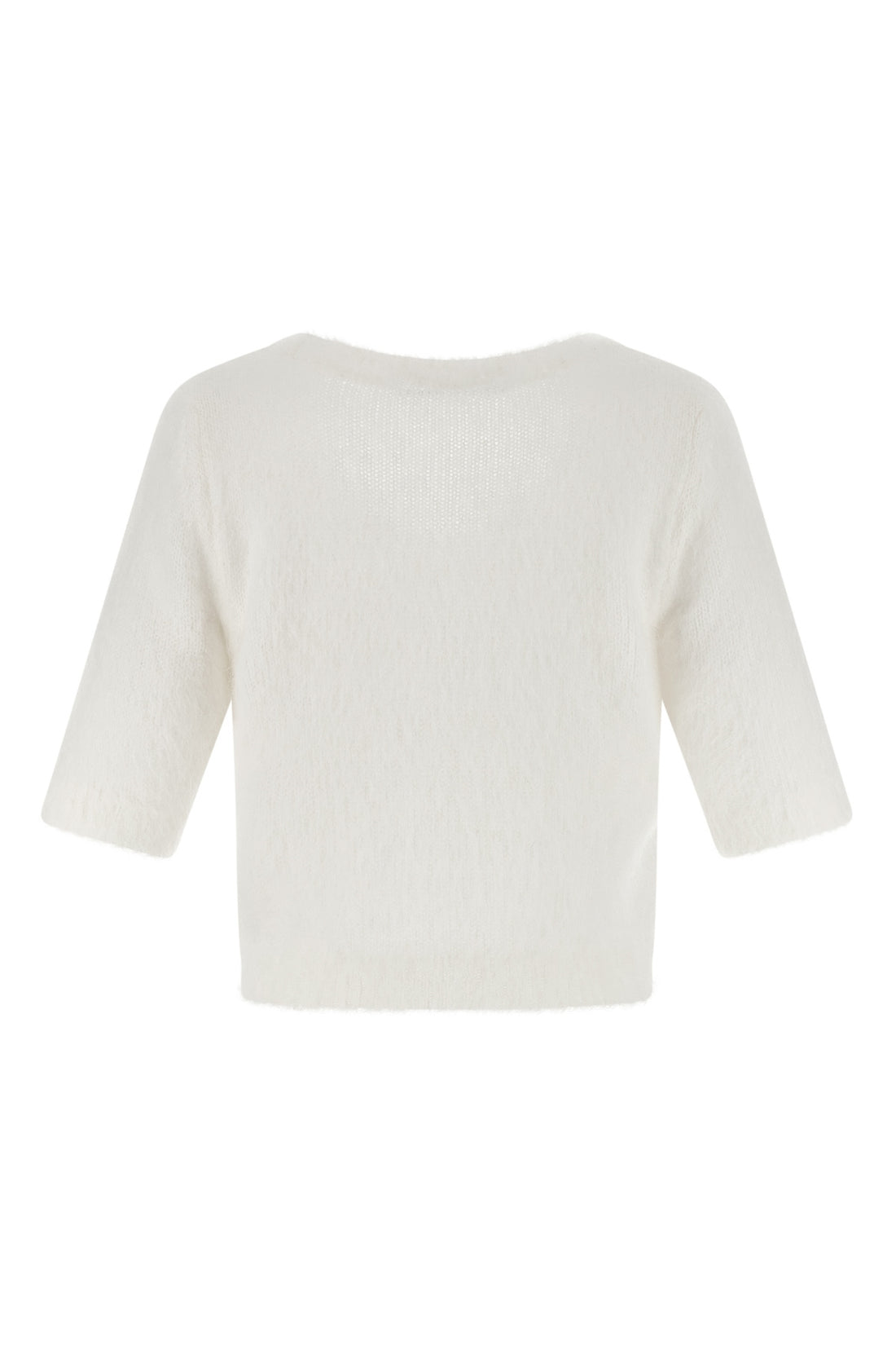 ALESSANDRA RICH 42 carded mohair cardigan in alpaca and wool blend
