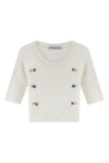 carded mohair cardigan in alpaca and wool blend