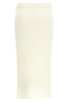 carded mohair wool knit midi skirt