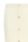 carded mohair wool knit midi skirt