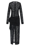 long semi-transparent lace dress