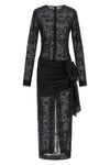 long semi-transparent lace dress