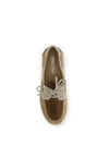 leather and suede loafers