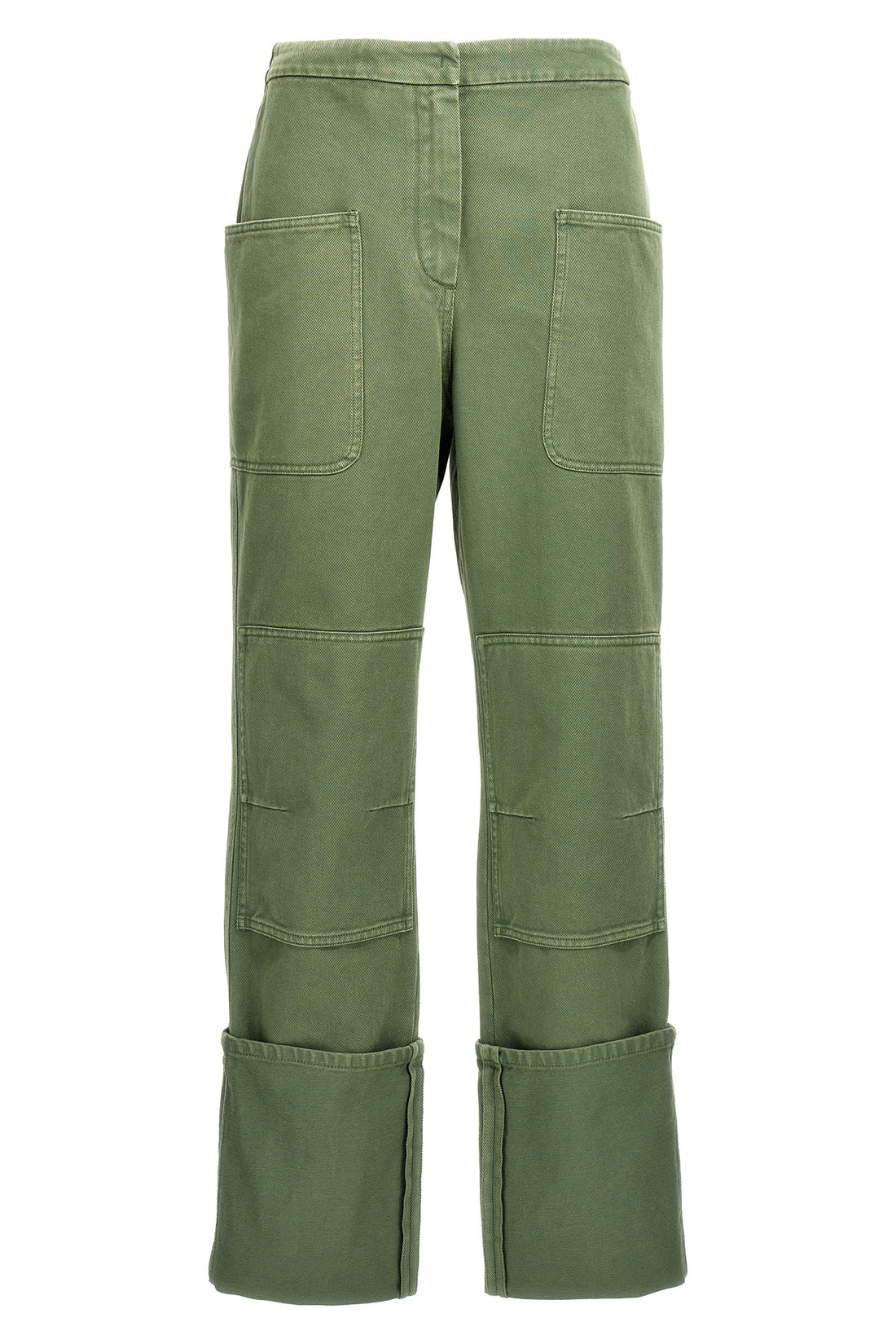 MAX MARA 38 facella heavy drill trousers of garment-dyed cotton
