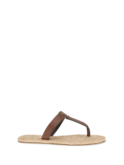 babylone leather thong sandals