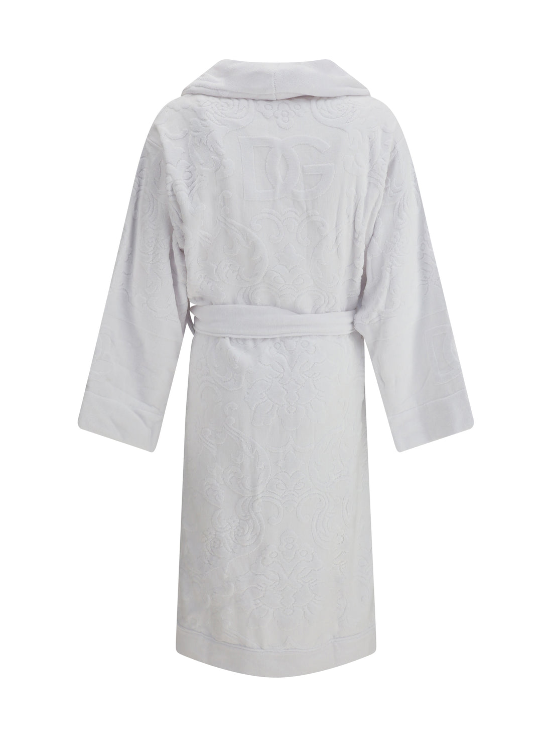 DOLCE &amp; GABBANA L cotton terry jacquard bathrobe 